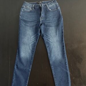 Fashion Nova Dark Blue Skinny Jeans Size 9